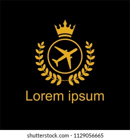 Luxury travel logo vector flat