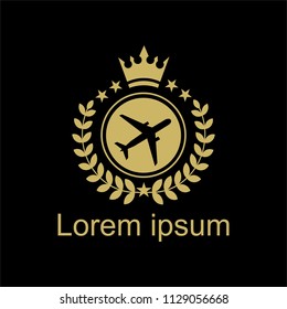 Luxury travel logo vector flat