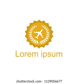 Luxury travel logo vector flat