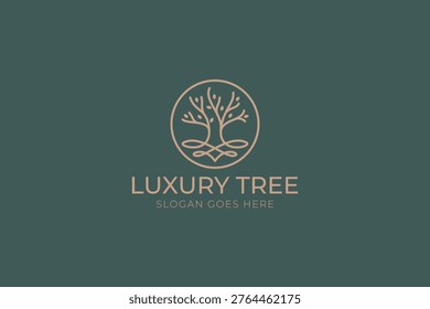Luxury Tree Logo Representing Heritage, Nature, and Premium Lifestyle