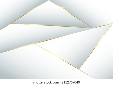Luxury triangle shape elegant white colors background