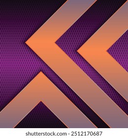 Luxury triangles stripes on  metallic texture background. Vector illustration.
