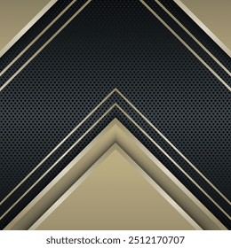 Luxury triangles stripes on  metallic texture background. Vector illustration.