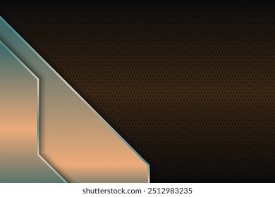 Luxury triangles stripes on  metallic texture background. Vector illustration.