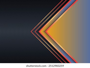 Luxury triangles stripes on  metallic texture background. Vector illustration.