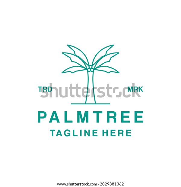 Luxury Tropical Palm Tree Logo Design Stock Vector (Royalty Free ...