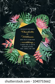 Luxury Tropical Wedding Invitation