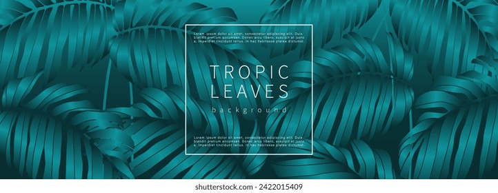 Diseño tropical turquesa lujo