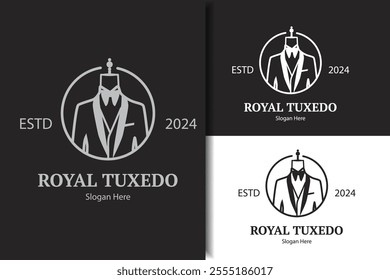  luxury of tuxedo logo design symbol illustration