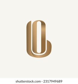 Luxury typography initial LO logo monogram vector design