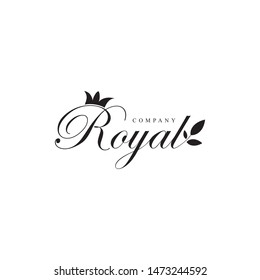 luxury typography of royal logo design