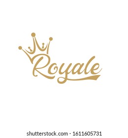 Luxury typography Royale  logo design template vector eps  