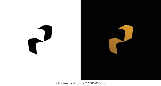 Luxus und einzigartiger Buchstabe P Initialen Logo-Design