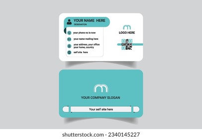 Luxury unique minimalistic business card vector art