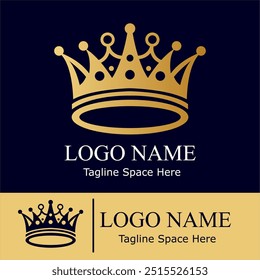 Luxury Unique Queen Crown Logo Vector Template for Beauty Cosmetic, Skincare, Salon, Woman Boutique Store Fashion  Company