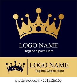 Luxury Unique Queen Crown Logo Vector Template for Beauty Cosmetic, Skincare, Salon, Woman Boutique Store Fashion  Company