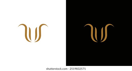 Luxury and unique U logo design 