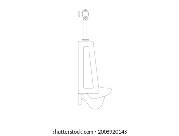 Diseño vectorial de boceto urinario de lujo para casas de élite