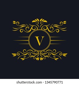 Luxury V LetterLogo template in vector for Restaurant, Royalty, Boutique, Cafe, Hotel, Heraldic, Jewelry, Fashion and other vector illustration