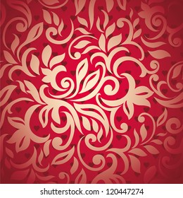 Luxury Valentine abstract floral wallpaper.