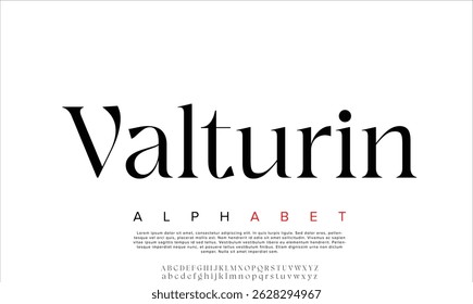 Luxury ValturinDEMO alphabet letters font for logo