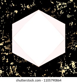 Luxury vector abstract background. Rose gold holiday background. Trendy template for design, party, invitation, web, banner, birthday, wedding card.