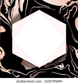 Luxury vector abstract background. Rose gold holiday background. Trendy template for design, party, invitation, web, banner, birthday, wedding card.
