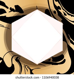 Luxury vector abstract background. Rose gold holiday background. Trendy template for design, party, invitation, web, banner, birthday, wedding card.