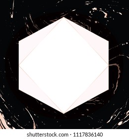 Luxury vector abstract background. Rose gold holiday background. Trendy template for design, party, invitation, web, banner, birthday, wedding card.