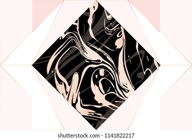 Luxury vector abstract background.Geometric seamless pattern. Gold line abstract polygonal background. Rose gold holiday background. 