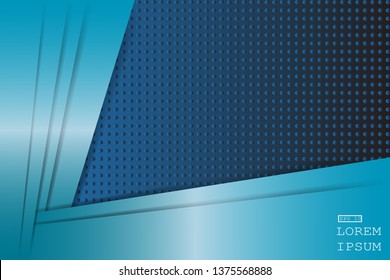 luxury Vector Abstract, science, futuristic,  technology concept with Digital image of gradient stripes lines with blue light,dark blue color background.