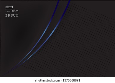 luxury Vector Abstract, science, futuristic,  technology concept with Digital image of gradient stripes lines with blue light,dark blue color background.