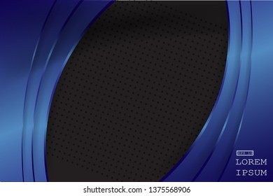 luxury Vector Abstract, science, futuristic,  technology concept with Digital image of gradient stripes lines with blue light,dark blue color background.