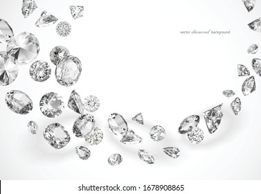 Luxury vector background with diamonds for modern design
