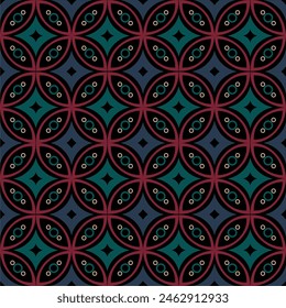 Luxury vector background of modern Indonesian Batik kawung pattern