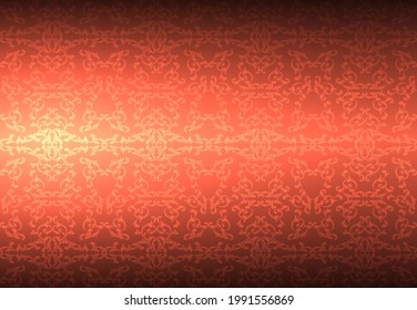 Luxury vector background. Vintage pattern on a red background.