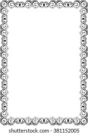 Luxury vector board in victorian style on white