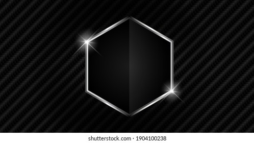 Textura de fibra de carbono de vectores de lujo. Fondo Oscuro Con Iluminación. Fondo de escritorio de fibra de carbono