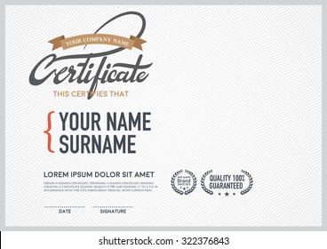 luxury vector certificate template.