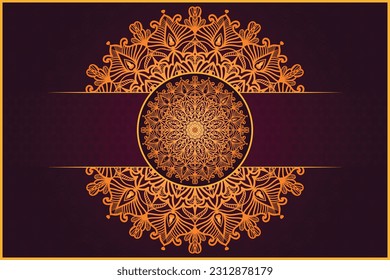 Luxury vector colorful mandala background design  pattern. Ornamental round circle template for decoration, wedding cards, invitation cards.
