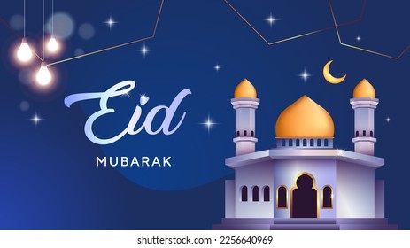 luxury vector design, eid mubarak celebration, with islamic ornament. Islamic holidays. mosque, lantern, drum. Islamic culture