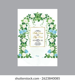 Luxury vector
Elegant wedding invitation card with hand drawn flowers and leaves