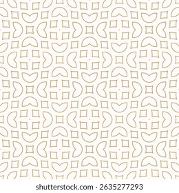 Vetor de luxo padrão floral sem emenda no estilo oriental. Textura dourada com flores contornadas, formas curvas. Ornamento abstrato de folhas geométricas em ouro e branco. Fundo arabesco. Projeto geográfico repetido