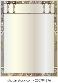 Luxury vector frame with border in greek style for advertisements, wedding, invitations or greeting cards  