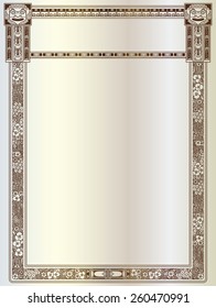 Luxury vector frame with border in greek style for advertisements, wedding, invitations or greeting cards  
