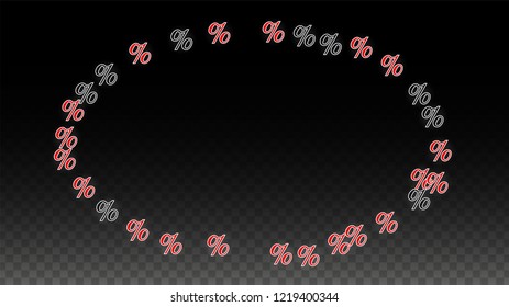 Luxury Vector Gold Percentage Sign Confetti on Transparent. Percent Sale Background. Business, Economics Print. Discount Illustration. Promotion Poster. Black Friday Banner. Special offer Template.