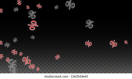 Luxury Vector Gold Percentage Sign Confetti on Transparent. Percent Sale Background. Business, Economics Print. Discount Illustration. Promotion Poster. Black Friday Banner. Special offer Template.