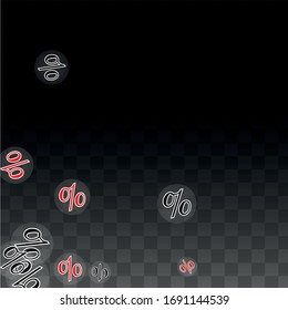 Luxury Vector Gold Percentage Sign Confetti on Transparent. Percent Sale Background. Business, Economics Print. Discount Illustration. Promotion Poster. Black Friday Banner. Special offer Template.