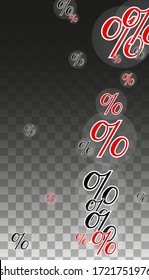 Luxury Vector Gold Percentage Sign Confetti on Transparent. Percent Sale Background. Business, Economics Print. Discount Illustration. Promotion Poster. Black Friday Banner. Special offer Template.