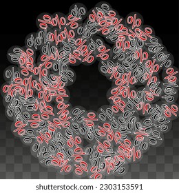 Luxury Vector Gold Percentage Sign Confetti on Transparent. Percent Sale Background. Business, Economics Print. Discount Illustration. Promotion Poster. Black Friday Banner. Special offer Template.